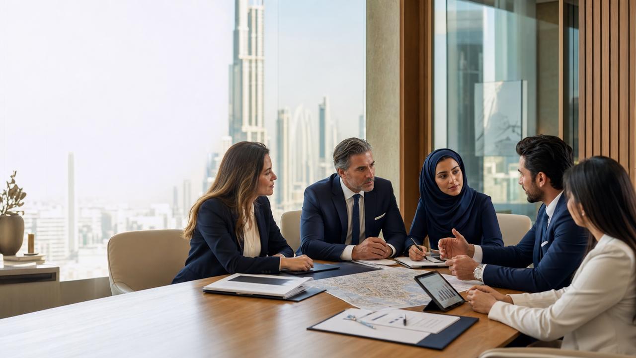 Dubai skyline business district